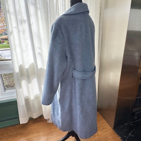 Vintage 80s coat, blueish lavender grey, Sears mohair, wool blend, 12/14 (L/XL) - Picture 5 of 15